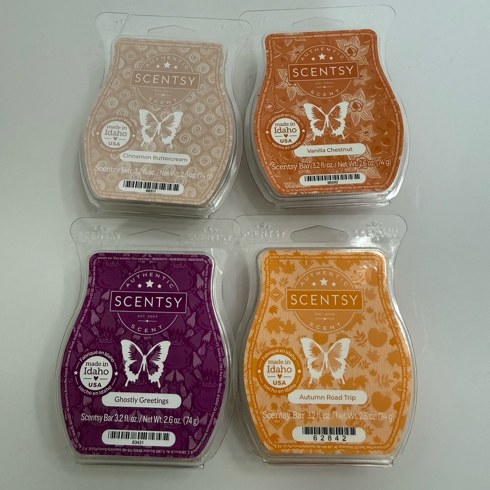 Scentsy Wax Bars Warmer Melts Mixed Lot Of‎ 4 Fall Christmas Scents 3.2 Oz New